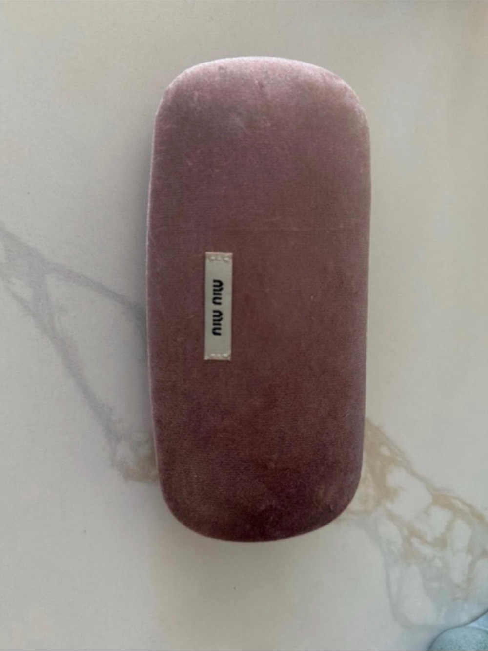Miu Miu Dusty Rose Velvet Eyeglass Case